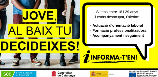 Últims dies per apuntar-te al projecte “Jove, al Baix tu decideixes!”