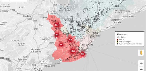 Ja està disponible el cercador de naus i solars amb informació de tots els municipis del Baix Llobregat