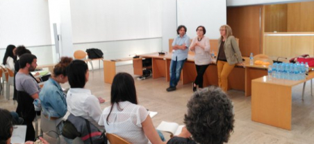 Fotografia de la visita del grup d’estudiants que participa al Workshop Internacional “Paisatges Contemporanis del Baix Llobregat”