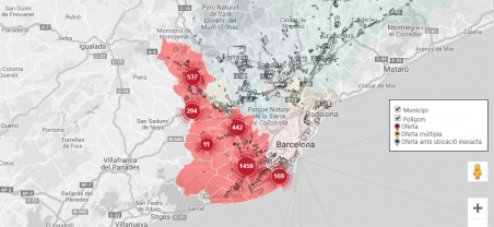 Ja està disponible el cercador de naus i solars amb informació de tots els municipis del Baix Llobregat